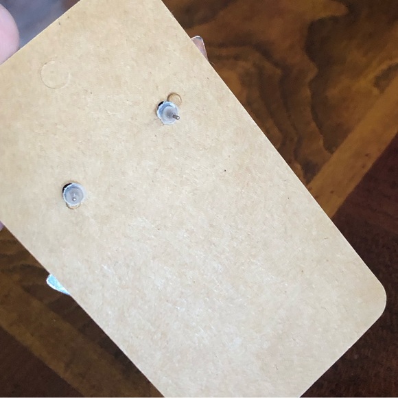 Vintage hand crafted artist copper and sterling silver triangle disc earrings - Picture 3 of 13